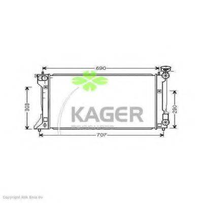 KAGER 311778 Радіатор, охолодження двигуна