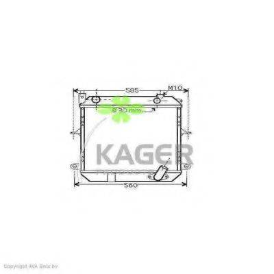 KAGER 311858 Радіатор, охолодження двигуна