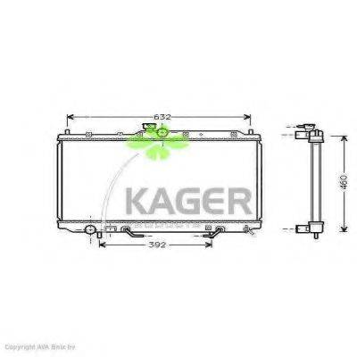 KAGER 311921 Радіатор, охолодження двигуна