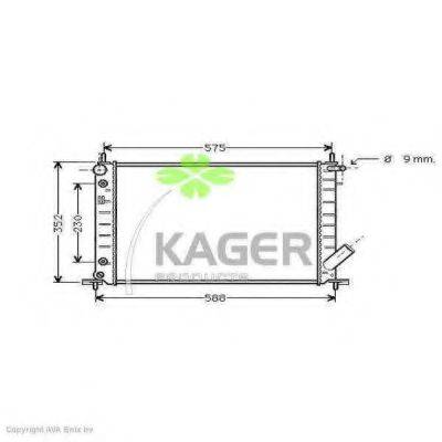 KAGER 312260 Радіатор, охолодження двигуна