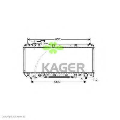 KAGER 312280 Радіатор, охолодження двигуна