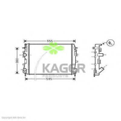 KAGER 312446 Радіатор, охолодження двигуна
