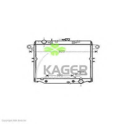 KAGER 312539 Радіатор, охолодження двигуна