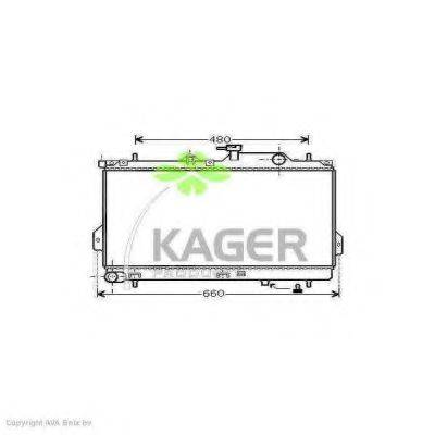 KAGER 312670 Радіатор, охолодження двигуна
