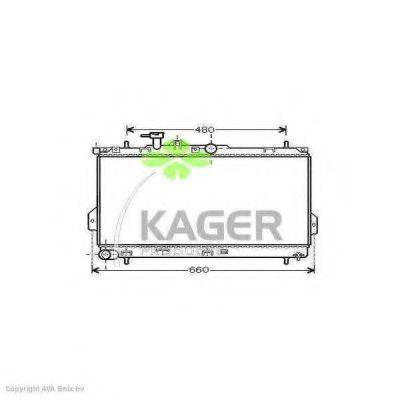 KAGER 312672 Радіатор, охолодження двигуна