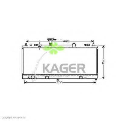 KAGER 312678 Радіатор, охолодження двигуна