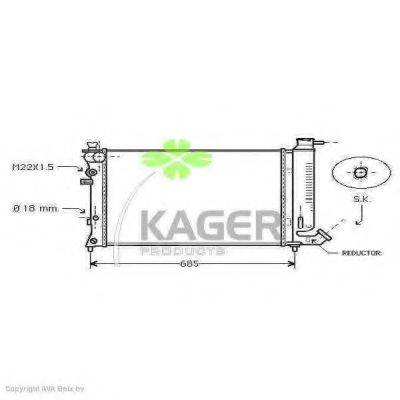 KAGER 312797 Радіатор, охолодження двигуна