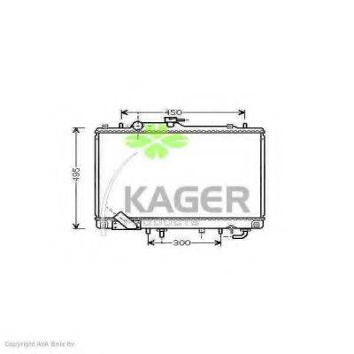 KAGER 312823 Радіатор, охолодження двигуна
