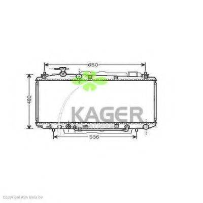 KAGER 313012 Радіатор, охолодження двигуна