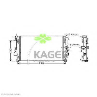 KAGER 313489 Радіатор, охолодження двигуна