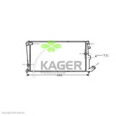 KAGER 313589 Радіатор, охолодження двигуна
