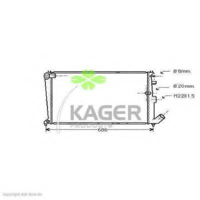 KAGER 313595 Радіатор, охолодження двигуна