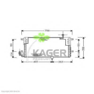 KAGER 945390 Конденсатор, кондиціонер
