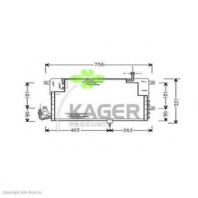 KAGER 945391 Конденсатор, кондиціонер