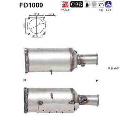 AS FD1009 Саджовий/частковий фільтр, система вихлопу ОГ