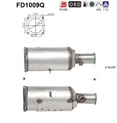 AS FD1009Q Саджовий/частковий фільтр, система вихлопу ОГ