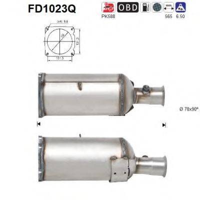 AS FD1023Q Саджовий/частковий фільтр, система вихлопу ОГ