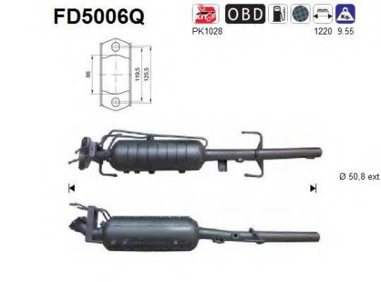 AS FD5006Q Саджовий/частковий фільтр, система вихлопу ОГ
