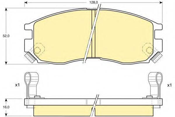 GIRLING 21647 Комплект гальмівних колодок, дискове гальмо