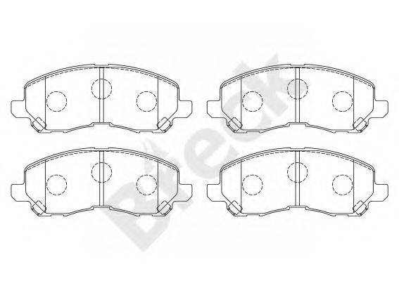 BRECK 235840070100 Комплект гальмівних колодок, дискове гальмо