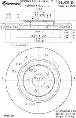 AP 25278V гальмівний диск
