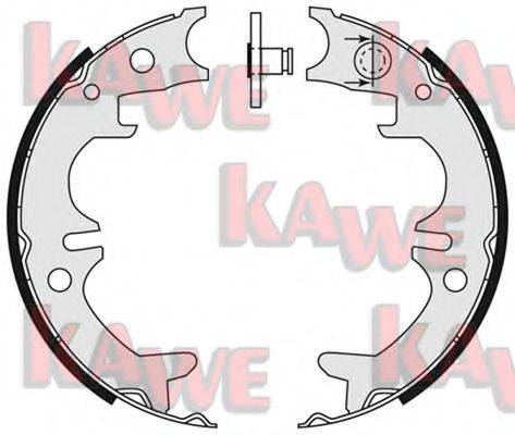 KAWE 09140 Комплект гальмівних колодок, стоянкова гальмівна система