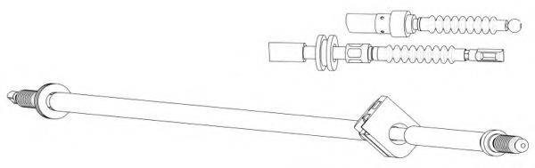 KAWE AU02160 Трос, стоянкова гальмівна система