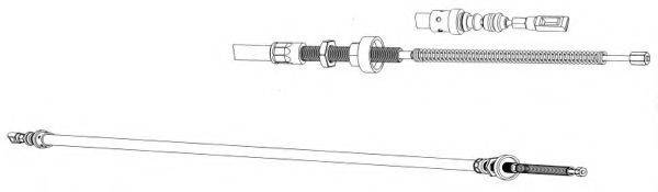 KAWE CT02119 Трос, стоянкова гальмівна система