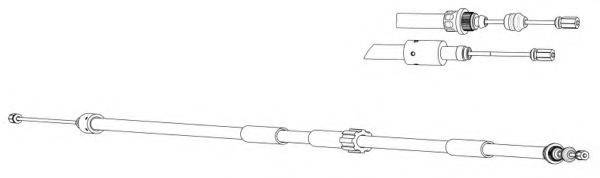 KAWE CT02157 Трос, стоянкова гальмівна система