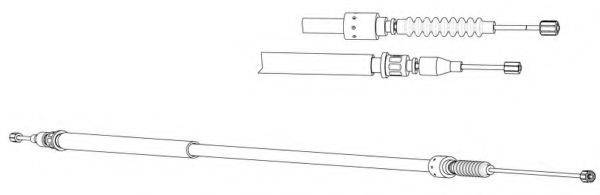 KAWE OP02179 Трос, стоянкова гальмівна система