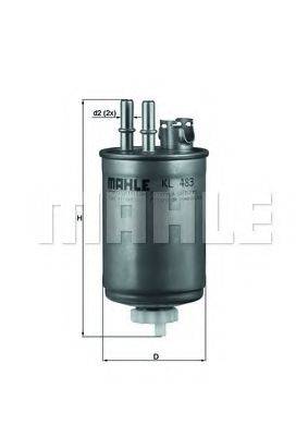 MAHLE ORIGINAL KL483 Паливний фільтр