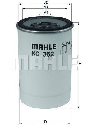 MAHLE ORIGINAL KC362D Паливний фільтр