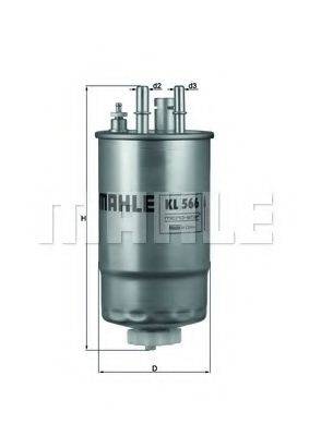 MAHLE ORIGINAL KL566 Паливний фільтр