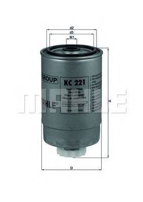 MAHLE ORIGINAL KC221 Паливний фільтр