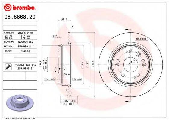 BRECO BS6047 гальмівний диск