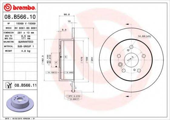 BRECO BS6061 гальмівний диск