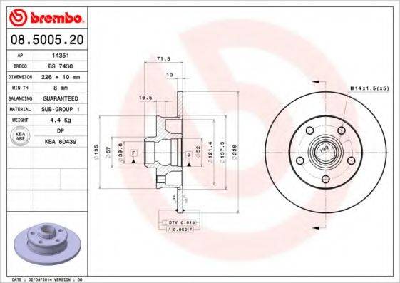 BRECO BS7430 гальмівний диск