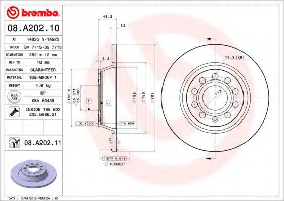 BRECO BS7715 гальмівний диск