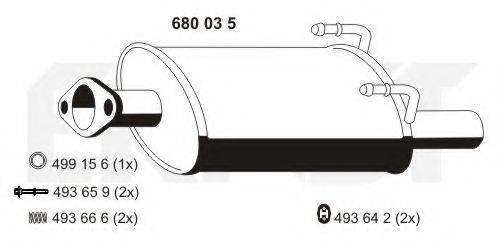 HONDA 18030-S10-A01 Глушник вихлопних газів кінцевий