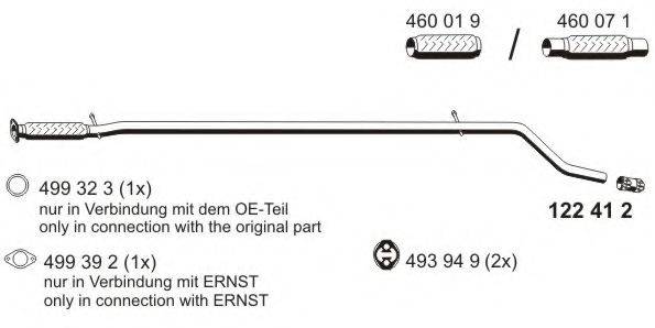 ERNST 550406 Труба вихлопного газу