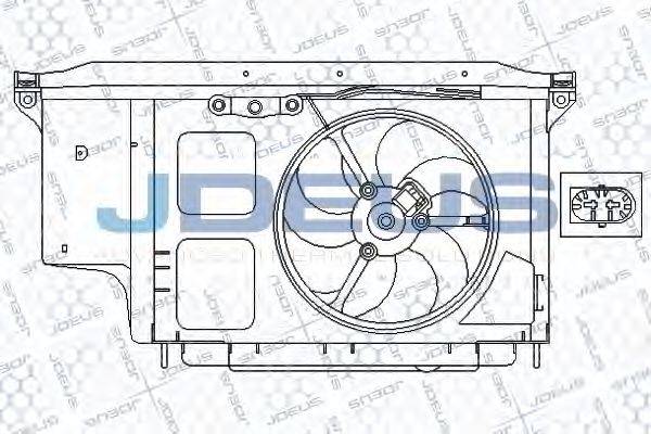 JDEUS EV210302 Вентилятор, охолодження двигуна