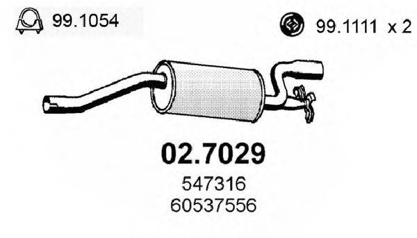 ASSO 027029 Глушник вихлопних газів кінцевий