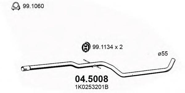 AUDI 5P0253181BB Труба вихлопного газу