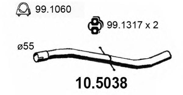 ASSO 105038 Труба вихлопного газу