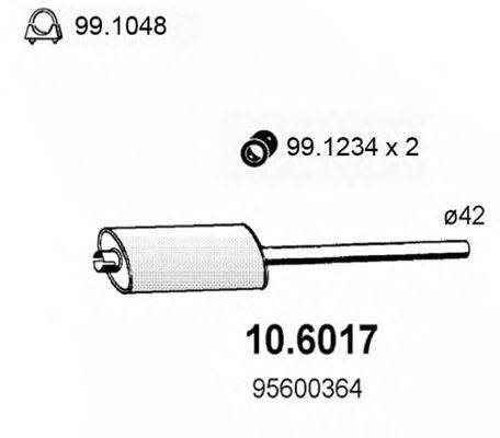 ASSO 106017 Середній глушник вихлопних газів