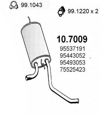 ASSO 107009 Глушник вихлопних газів кінцевий