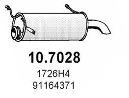 ASSO 107028 Глушник вихлопних газів кінцевий