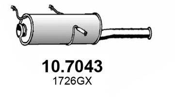 ASSO 107043 Глушник вихлопних газів кінцевий