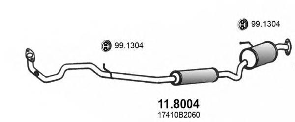ASSO 118004 Середній/кінцевий глушник ОГ