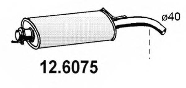 ASSO 126075 Середній глушник вихлопних газів